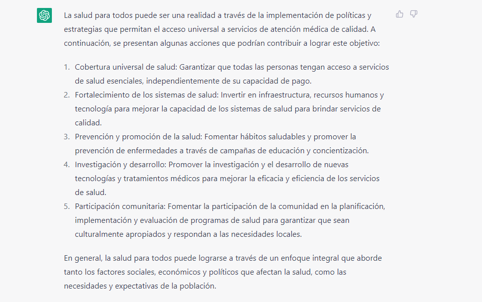 Chat GPT Salud para todos